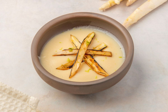 Panna cotta z białych szparagów