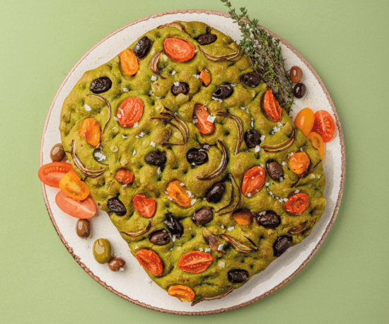 Zielona focaccia